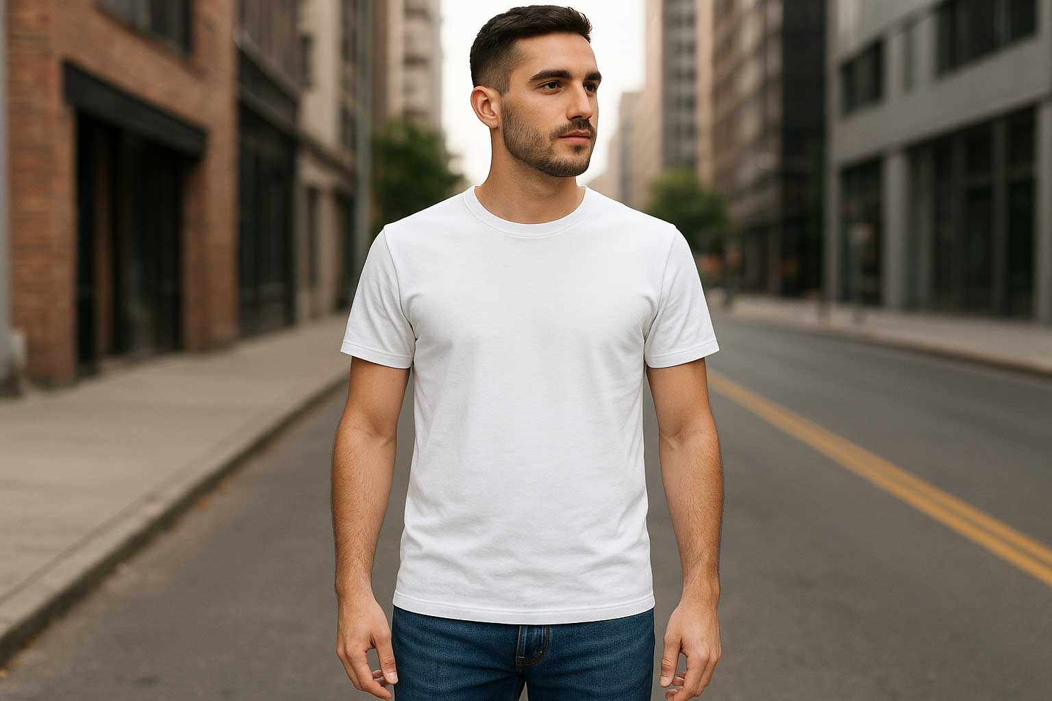 Camiseta básica licra algodón - Zona Creativa