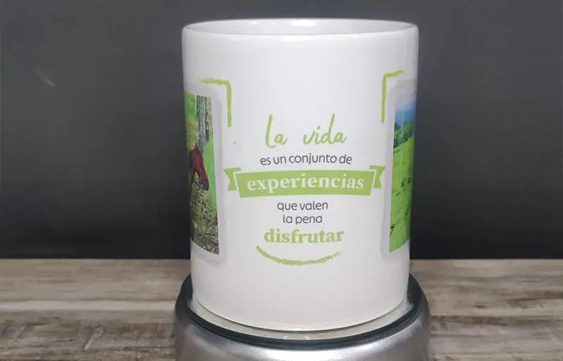 Mug básico con foto y frase